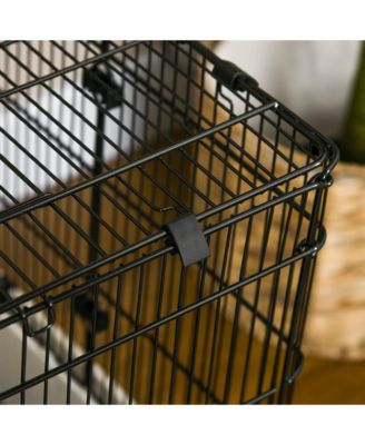 Small Animal Cage with Wheels, Portable Bunny Cage 2-Tier