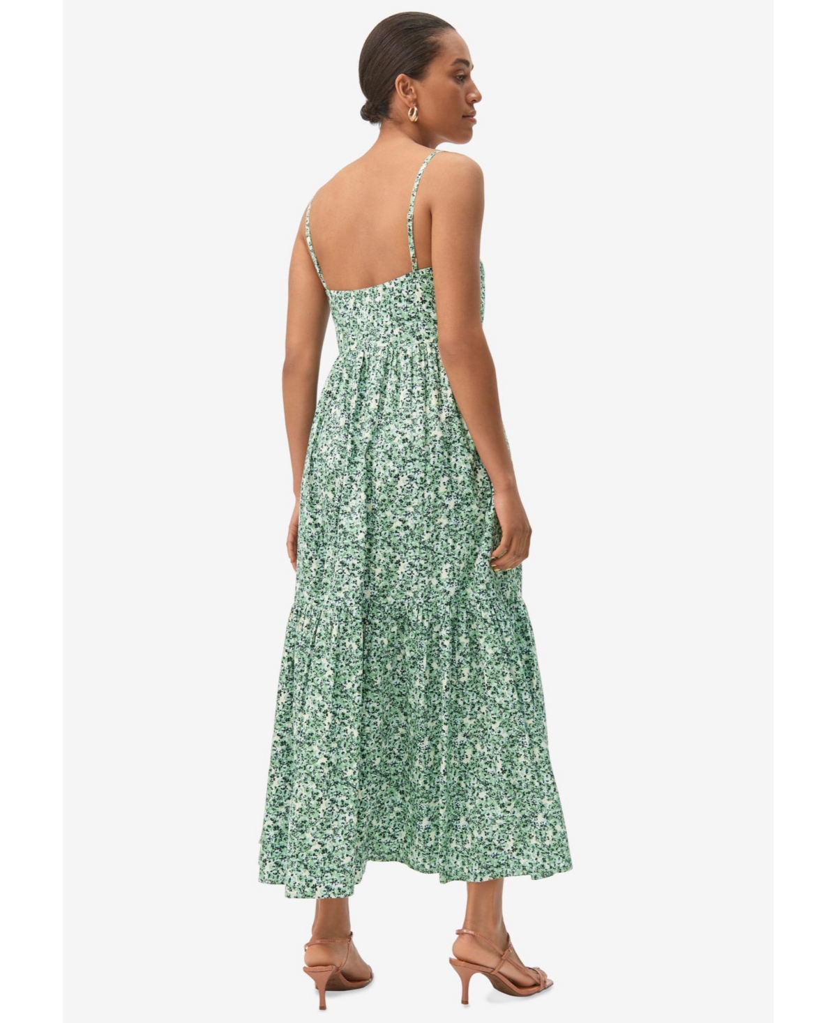 ellos Women's Tiered Cotton Maxi Dress