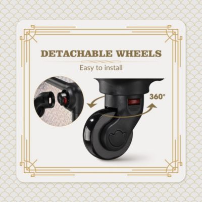 Rolling Makeup Train Case 4in1 Professional Travel Art Deco Graphite