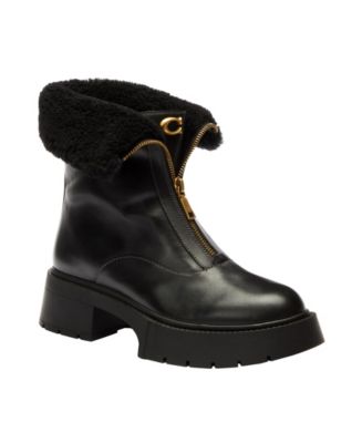 COACH Women's Leah Platform Front Zip Booties - Macy's