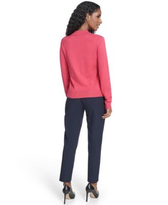 Women's Long-Sleeve Quarter-Zip Polo Sweater