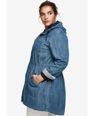 Women's Hooded Anorak Denim Jacket