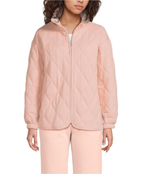Женские куртки Lands' End Women's RainDefense Serious Sweats Quilted Full Zip Jacket