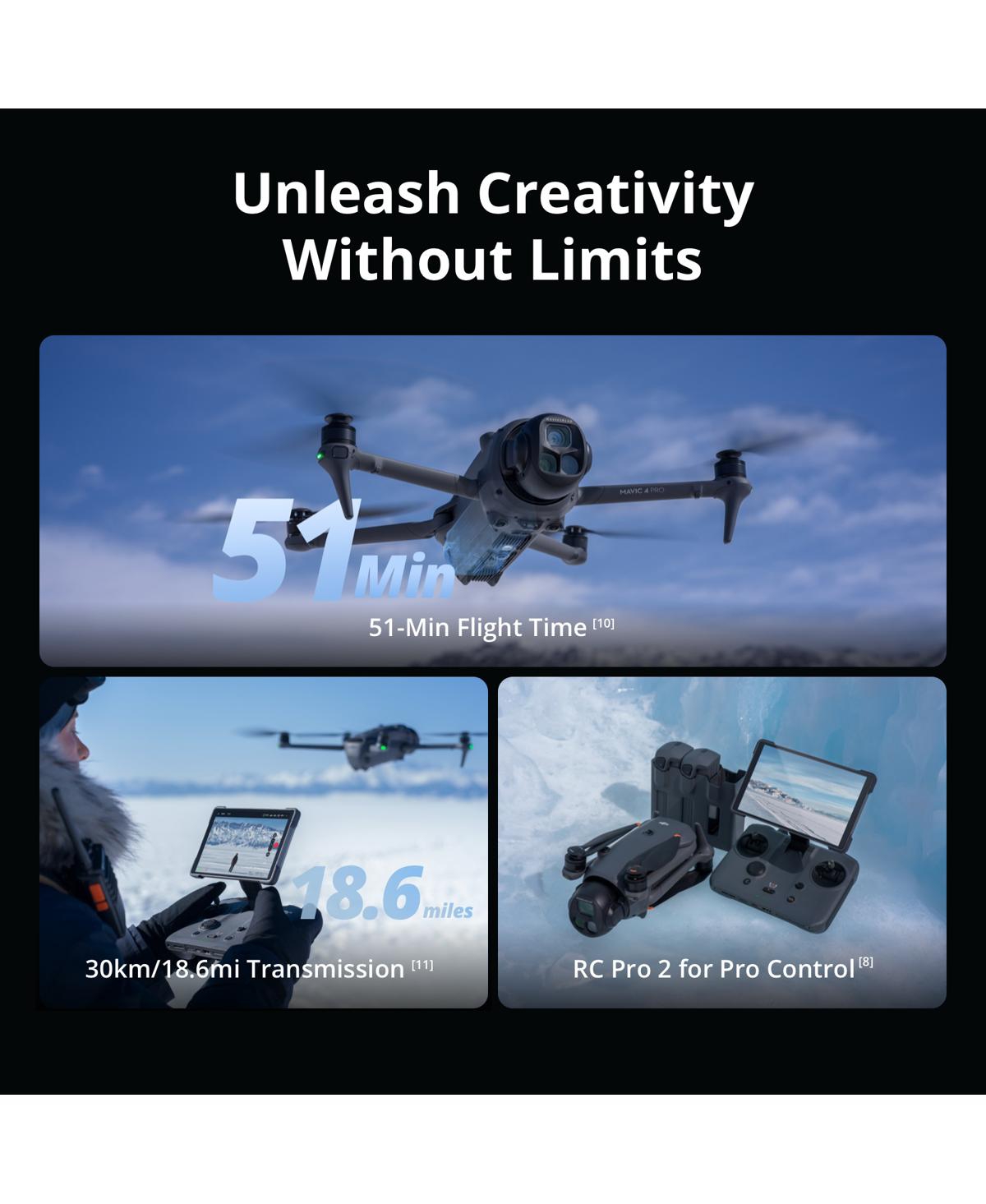 Dji Mavic 4 Pro Drone Creator Combo with Rc Pro 2 Remote Controller