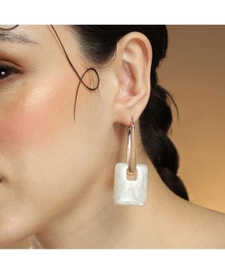 Women's The Puffer-Glaze Hoop Earrings - Rose Gold