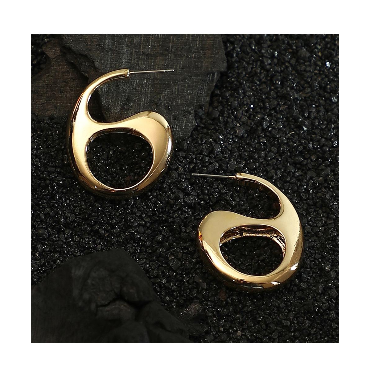 Women's The Mid-Gloss Bolt Hoop Earrings - California Gold
