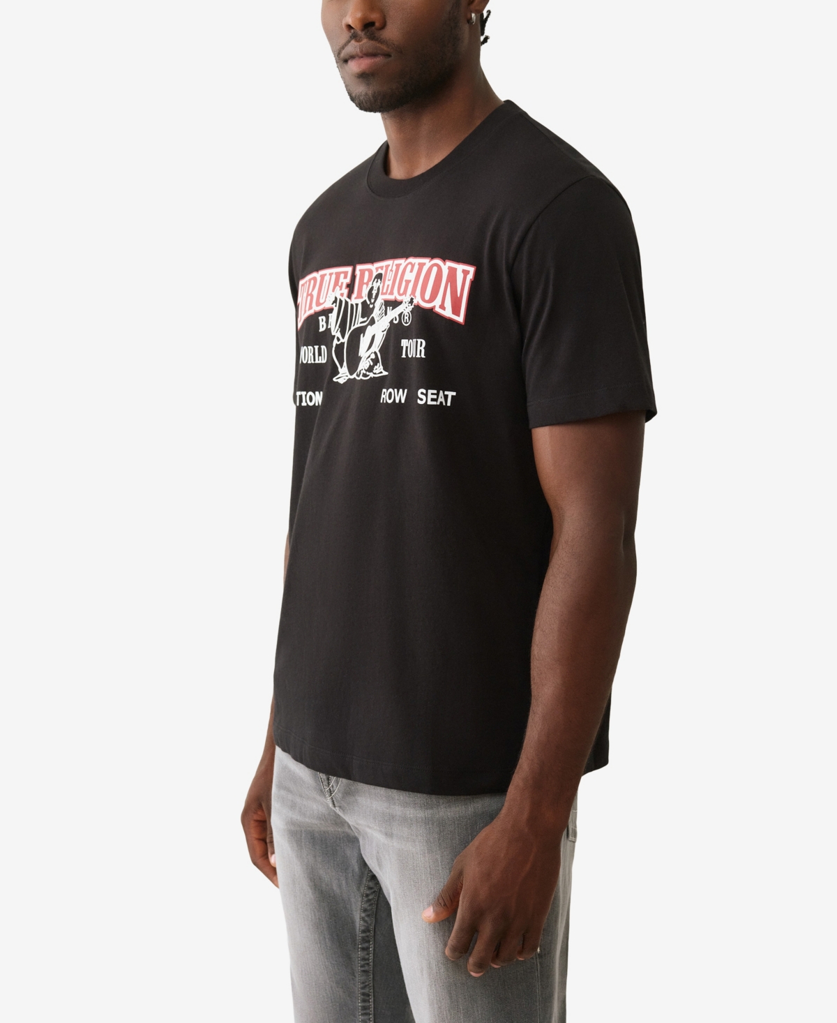 True Religion Boys Arched Logo T-shirt In Black