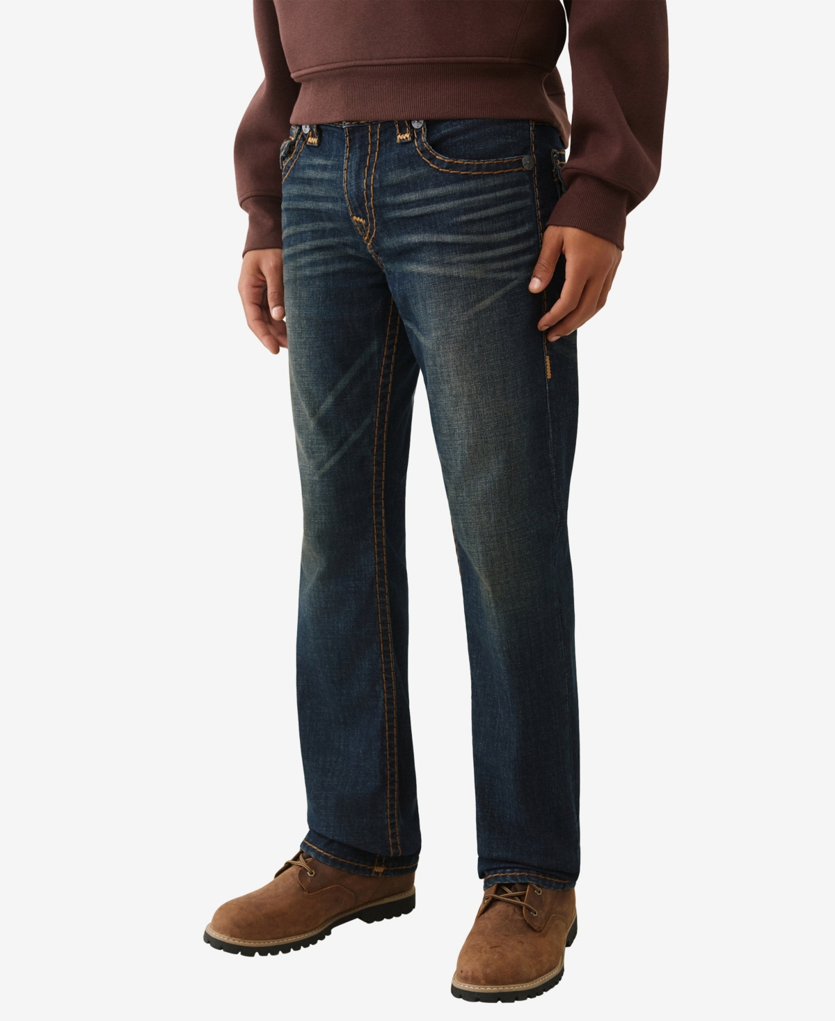 True Religion Men's Super T-Stitch Straight-Fit Jeans