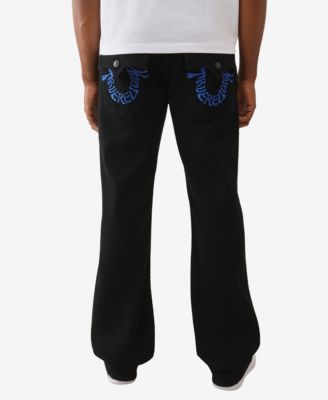 Men's Bootcut Warped Logo Flap Regular-Fit Jeans