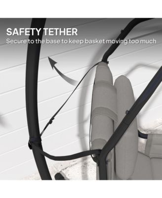 Hanging Hammock Swing Chair with PA Coating Cushion, Dark