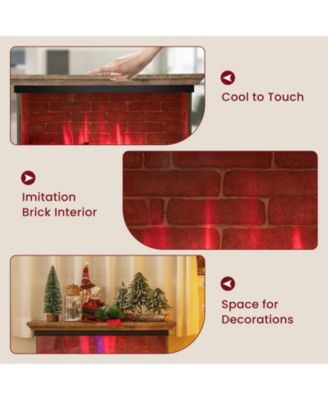 27 Inch Freestanding Fireplace with Remote Control