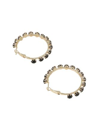 Women's The All-Over-Stud Hoop Earrings - Onyx Black