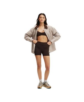 Women's Active Contrast Collar Oversized Jacket