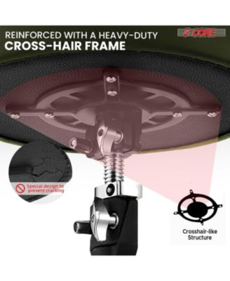 Drum Throne 4" Thick Padded Guitar Stool 441Lb Capacity 20-26” Adjustable Drummer Chair