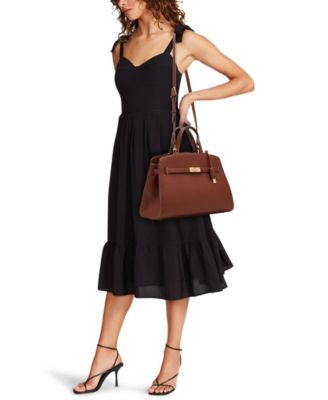 Large Belted Satchel with Convertible Strap