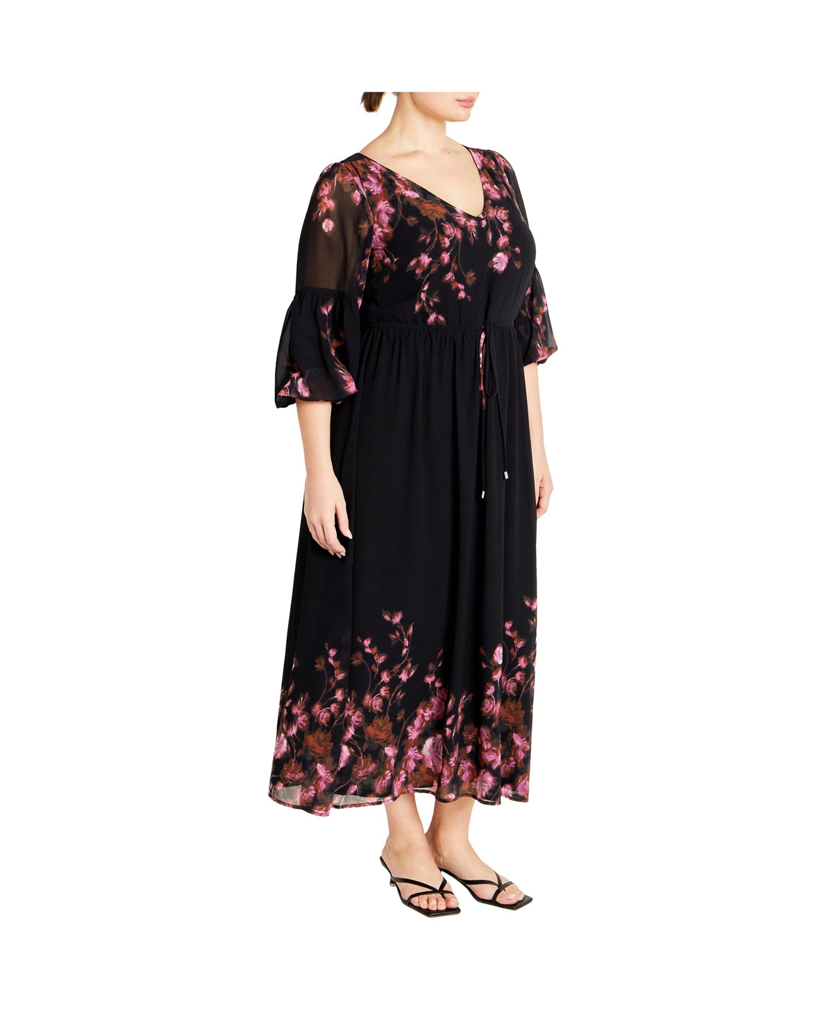 City Chic Women's Plus Size Romance Border Dress