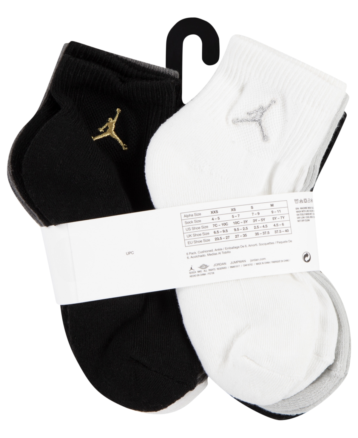 Jordan Big Boys 6-Pk. Ankle Socks