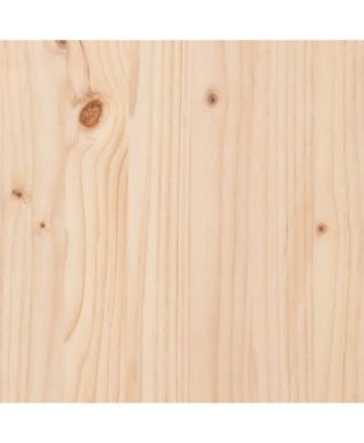 Footstool Natural Pine Solid Pinewood 27.6 x 27.6 in Modular