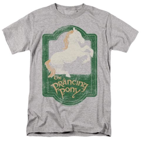 Мужская футболка Lord Of The Rings Big & Tall The Prancing Pony Sign T, цвет: Меланжевый