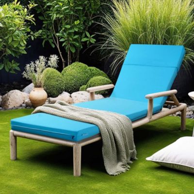 Waterproof Chaise Lounge Chair Cushions Set of 2 for Patio.