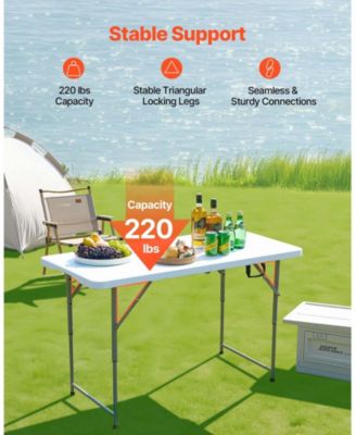 Lightweight Foldable Table with Handle for Outdoor Trips