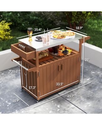 Multi-Functional Camping Cart for Cooking and Food Storage