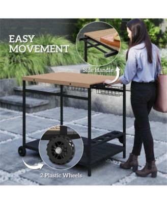 Outdoor Bar and Serving Cart for Patio or Deck Entertaining