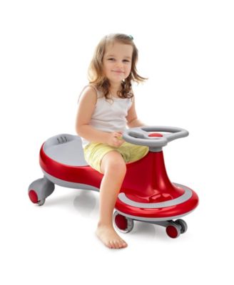 Wiggle Car Ride-on Toy with Flashing Wheels-Red