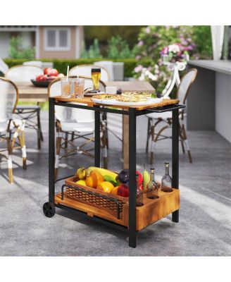 Heavy-Duty Camping Cart with Storage and Prep Station
