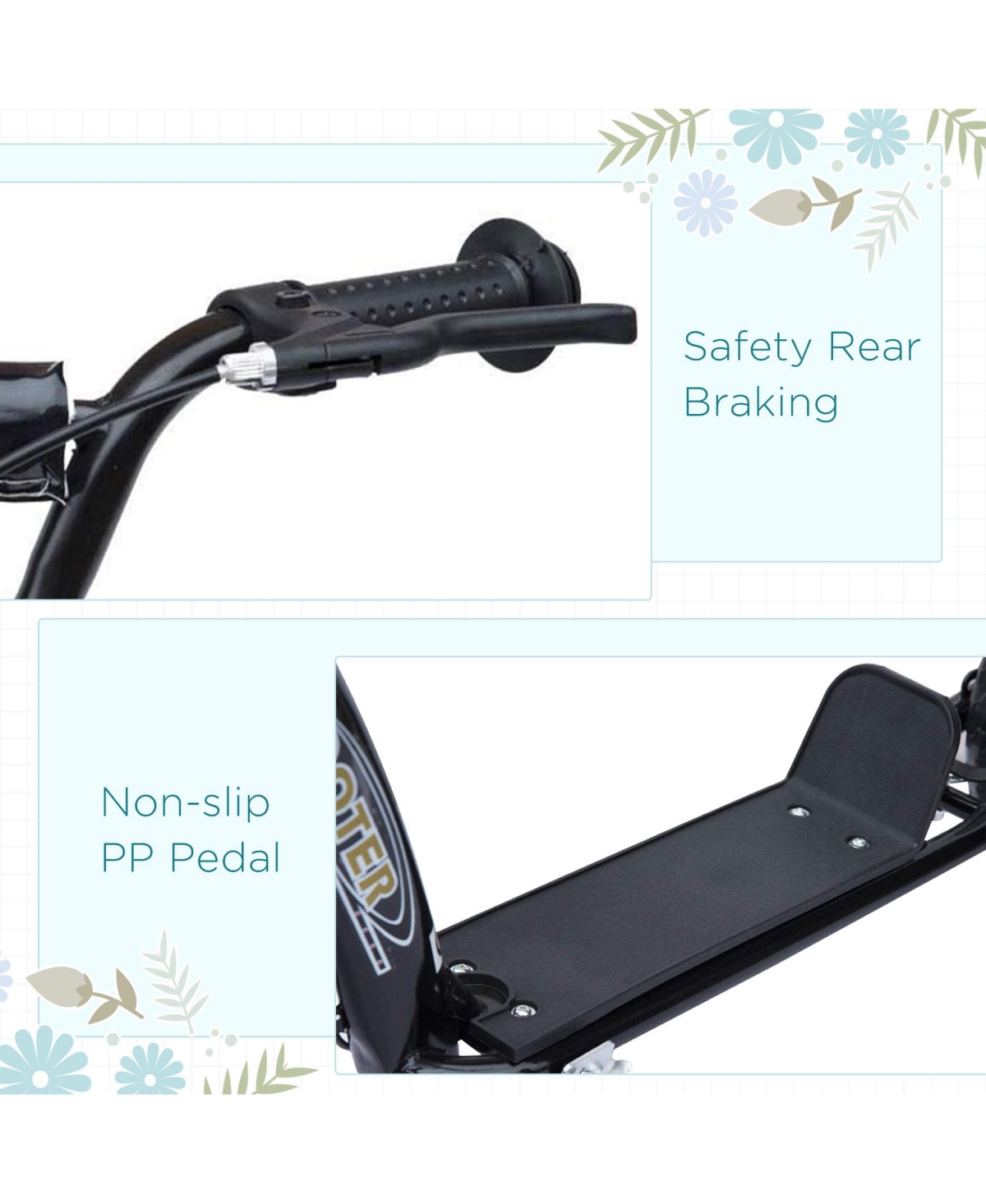 Homcom Kick Scooter for Kids 5-12 Years, Adjustable Height Handlebar, Pink