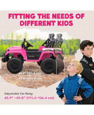 24V Ride on Truck Car with 2-Seater, Electric Car with 4 Motors,