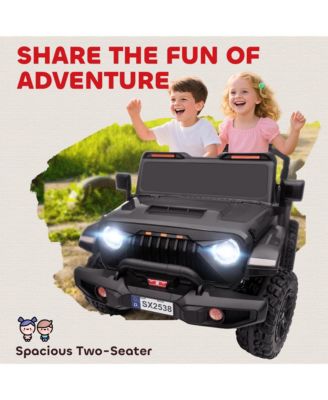 24V Ride on Truck Car with 2-Seater, Electric Car with 4 Motors,