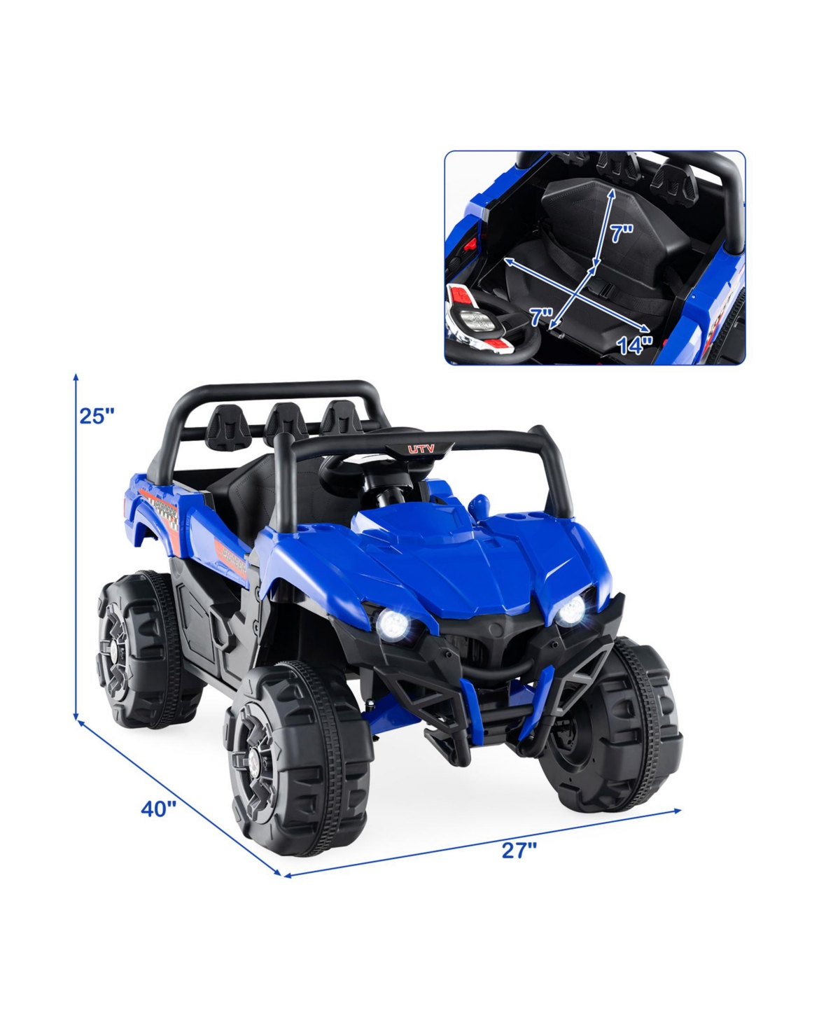 Sugift 12V Battery Powered Electric Vehicle with Remote Control and 3