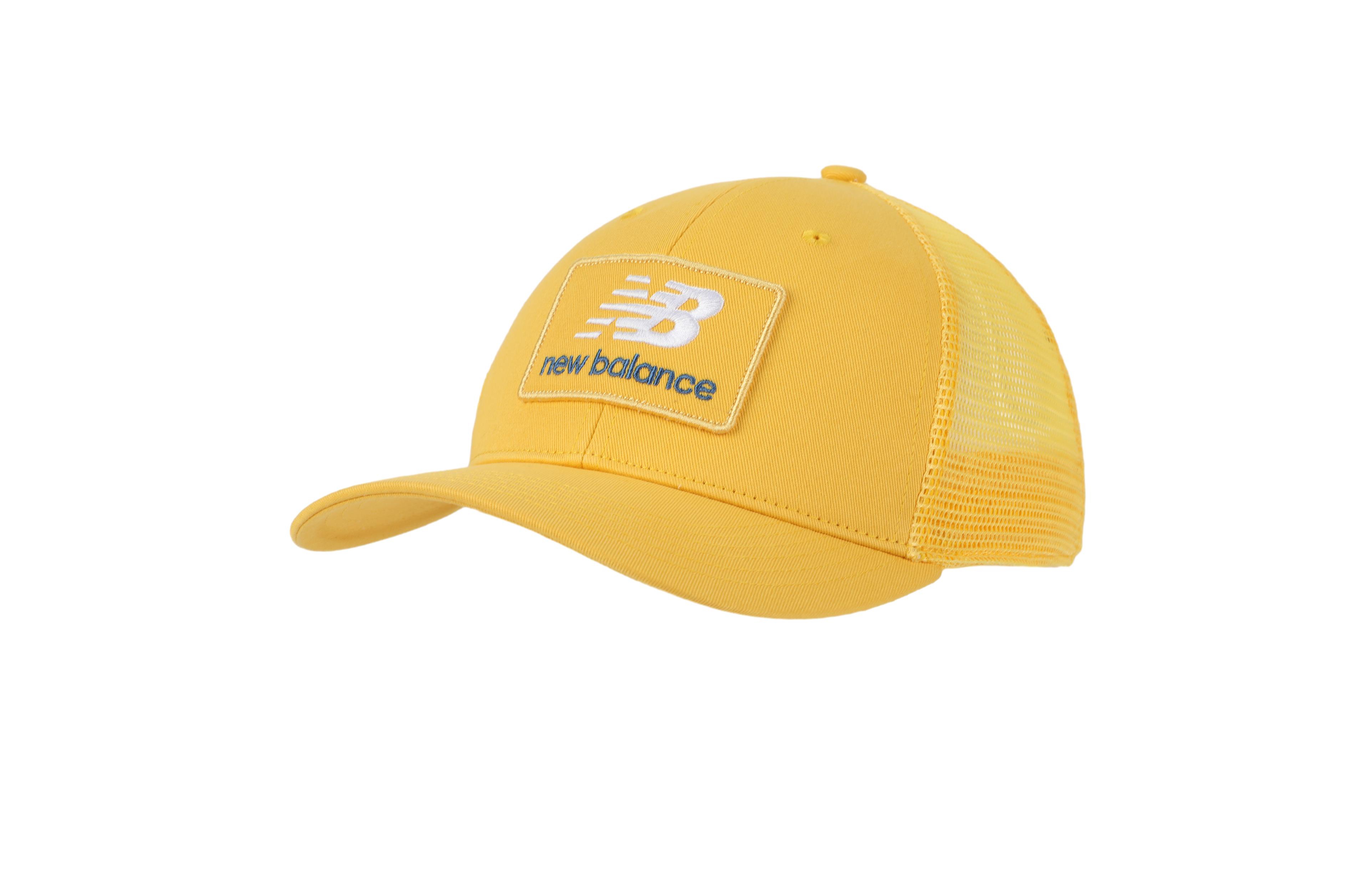 New Balance Men's Stacked Patch Logo Clementine Trucker Hat