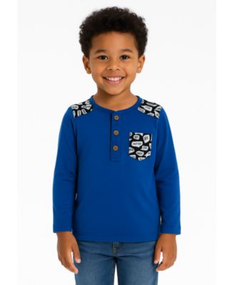 Big Boys Pocket Long-Sleeve Henley Shirt