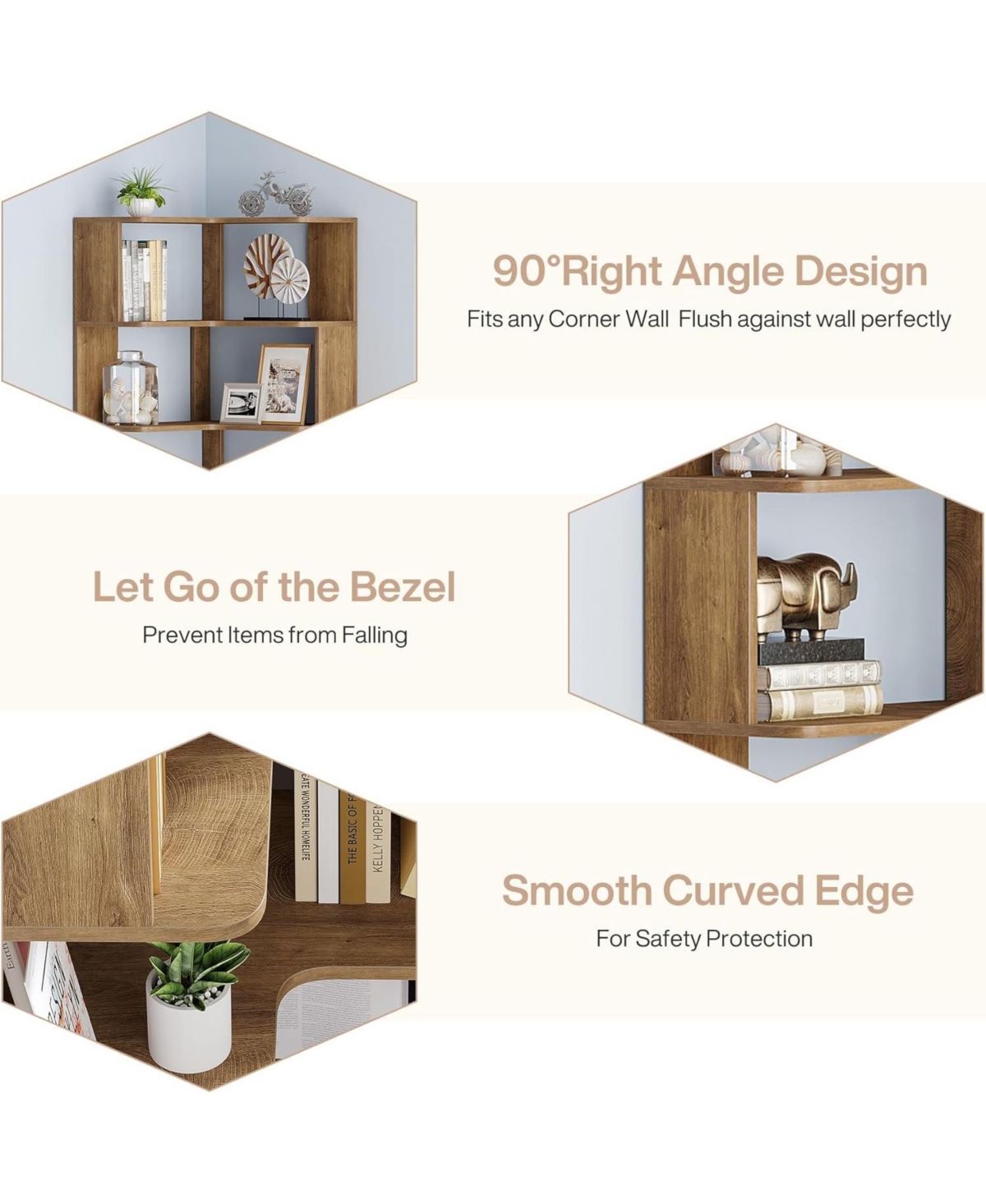 Tribesigns 6-Tier Corner Kitchen Pantry, 64.9-Inch Tall L-Shaped Storage Cabinet with Anti-Drop Panels