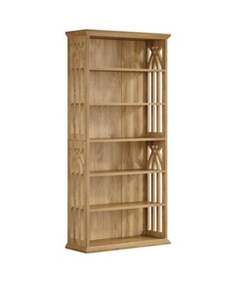 6-Tier Kitchen Pantry, 75-Inch Tall Pantry Cabinet, Large Freestanding Storage Shelves, Wood Pantry Organizer