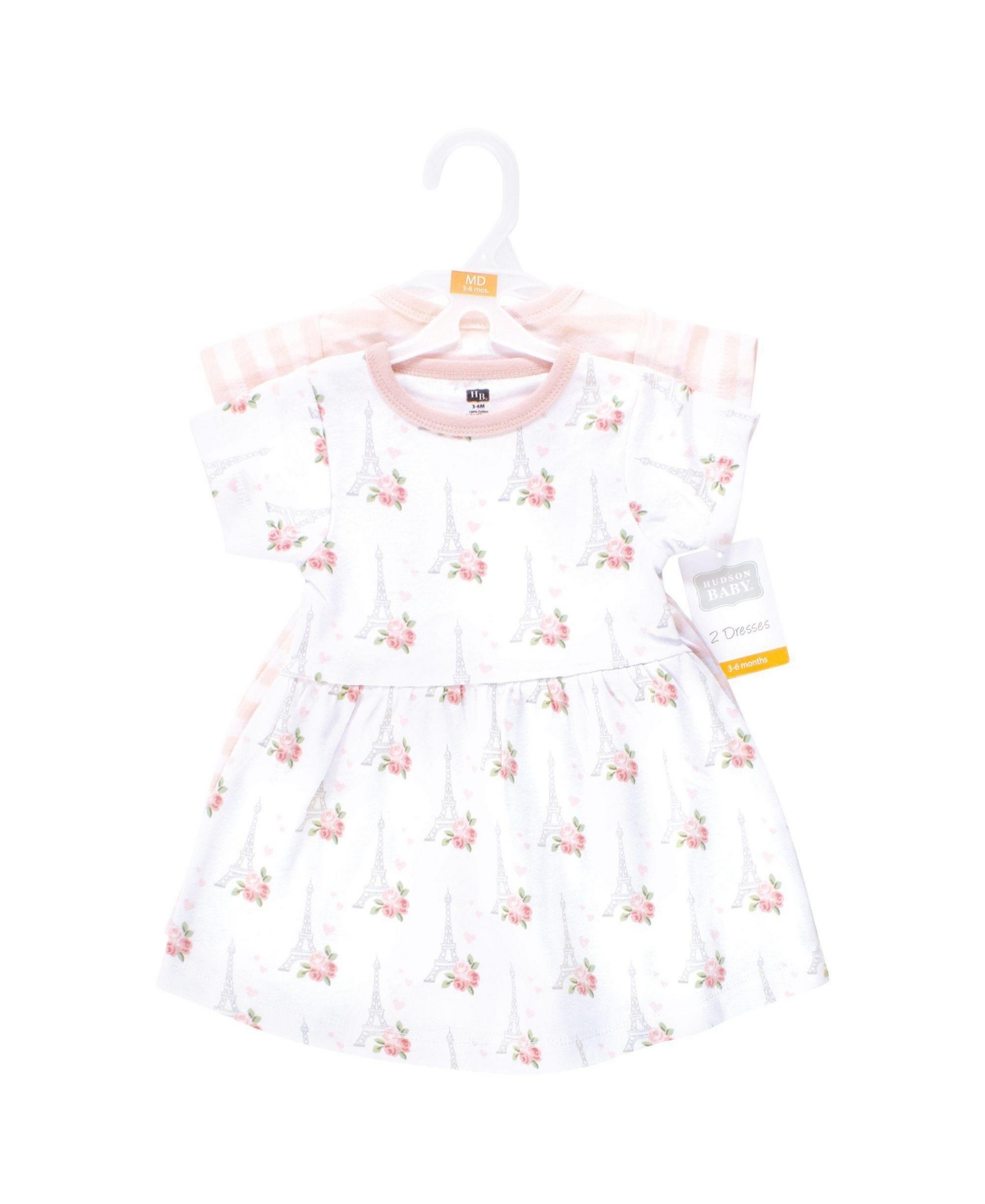 Hudson Baby Toddler Girls Cotton Dresses, Bonjour Paris