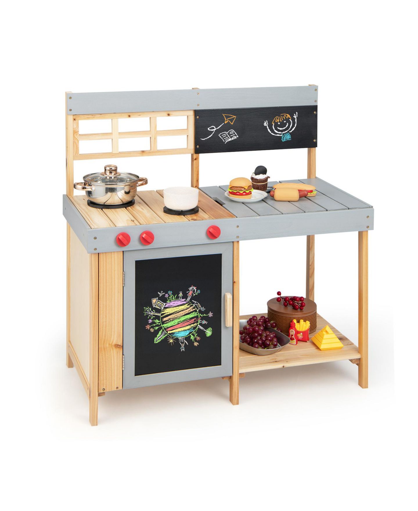 Игровой набор Skonyon Mud Kitchen со съёмным контейнером для воды, 2 предмета, от 3 лет, цвет: Коричневый — фото 1