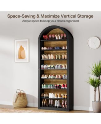 Shoe Storage Cabinet, 8-Tier Tall Shoe Organizer Cabinet
