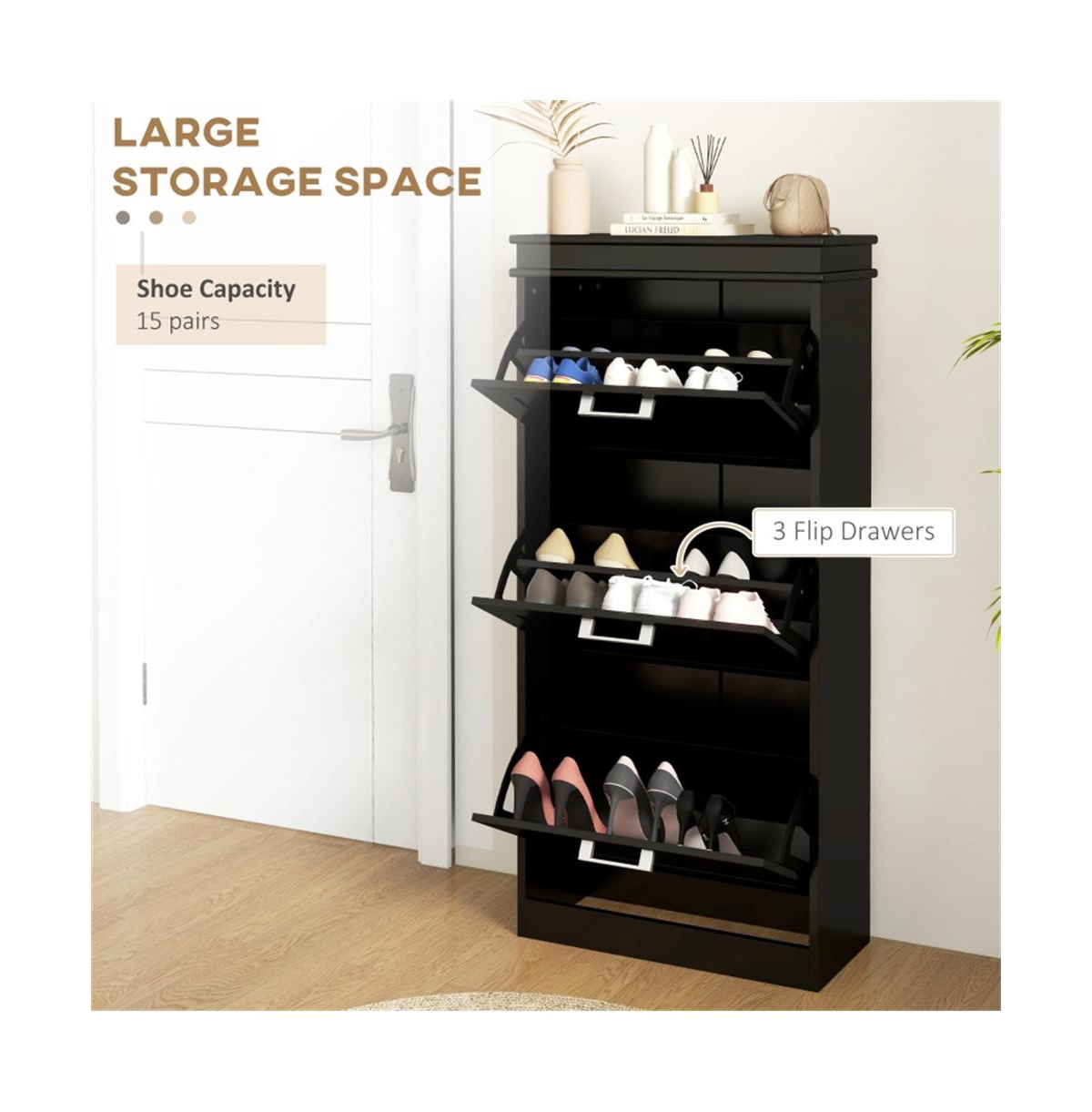 Multi-Layer Shoe Storage Cabinet for Organized Shoe Display