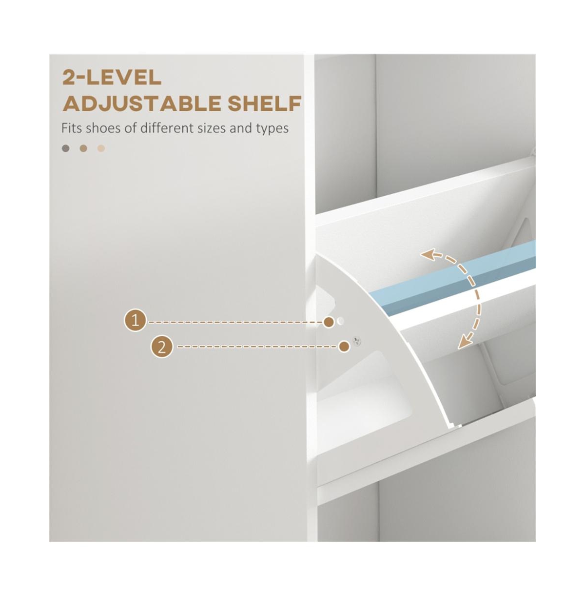 Wooden Shoe Storage Cabinet for Hallway, Bedroom, or Living Room