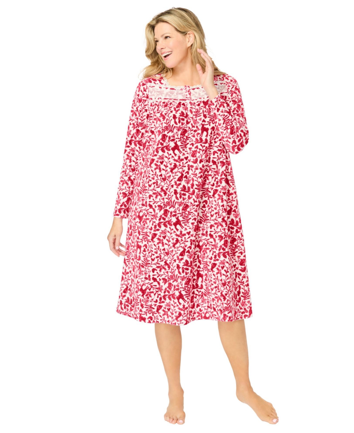 Only Necessities Plus Long-Sleeve Gown