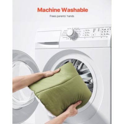 Baby Play Gym Mat with 6 Sensory Toys, Tummy Time Activity Mat 42.9" x 33.5