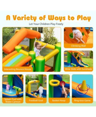 8-in-1 Inflatable Bounce House Water Park without Blower