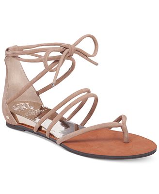 vince camuto leather flat sandals