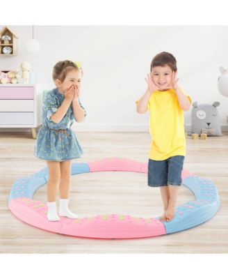 Colorful Kids Wavy Balance Beam with Textured Surface and Non-slip Foot Pads