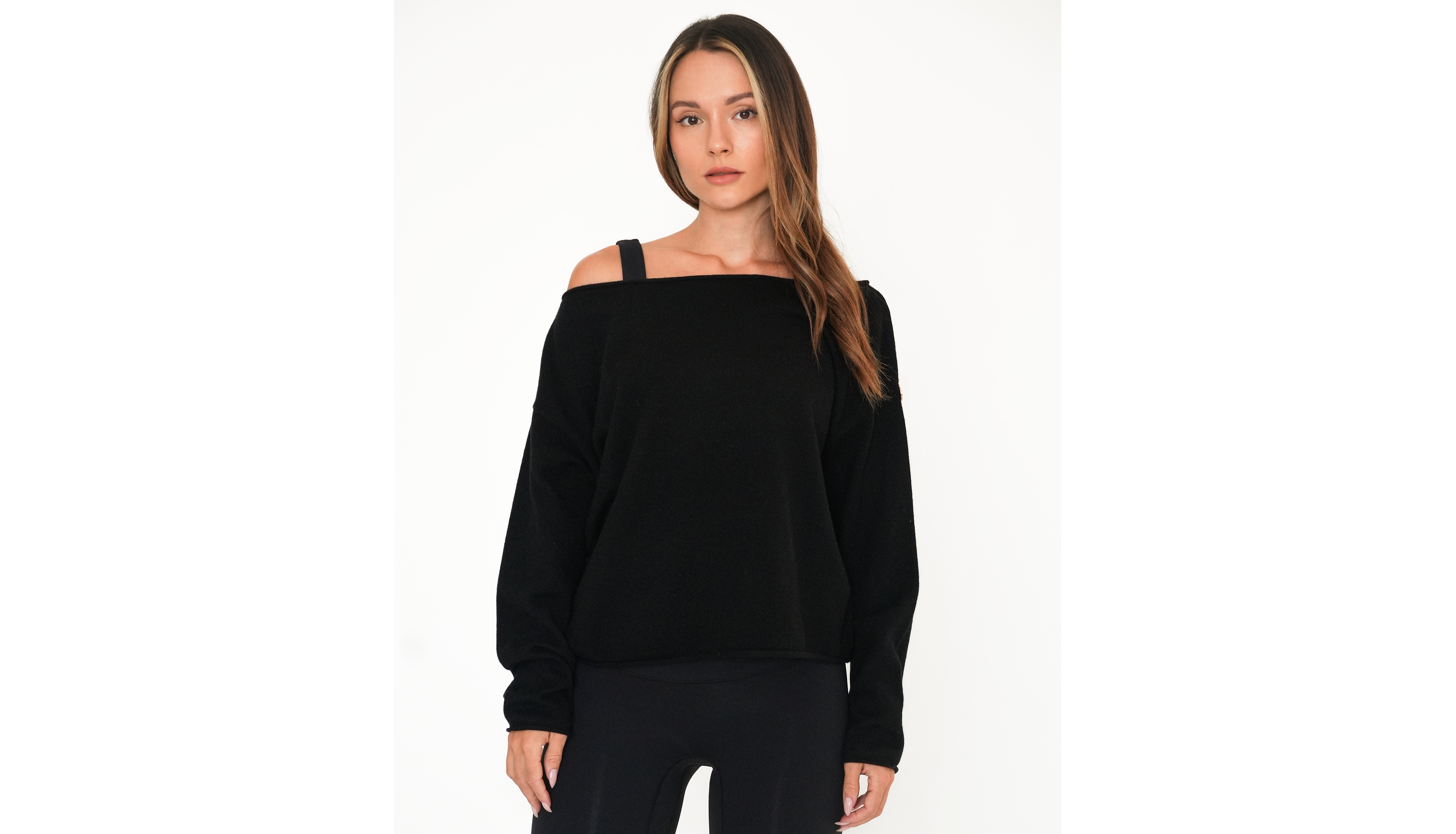 Rebody Active Women's Romy Off Shoulder Cashmere Sweater