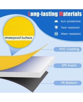 8FT Trampoline Spring Cover with Split Design Waterproof Surface EPE Foam Padding