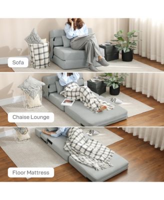 Folding Sofa Bed, Sleeper Chair with Pillow